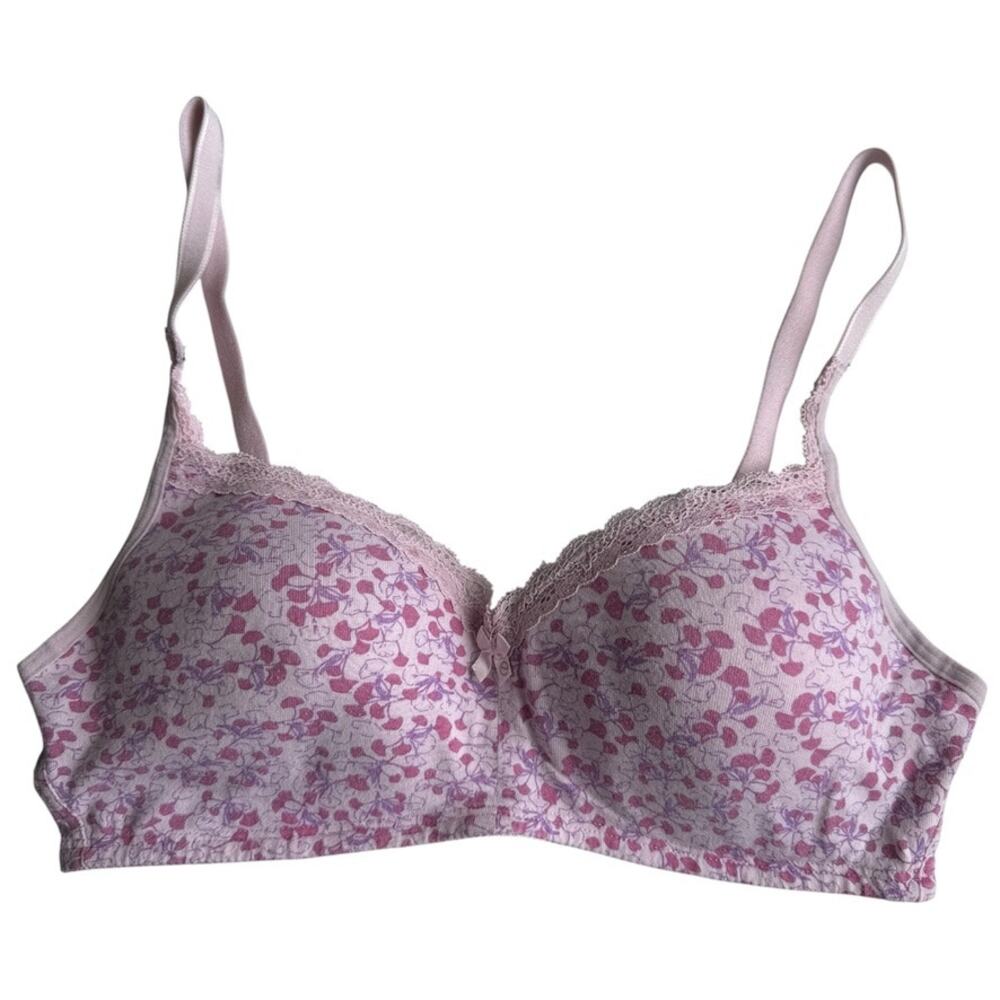 Enamor A017 Pink Cotton Everyday Seamless Wire-Free Comfort T-Shirt Bra Size 34B